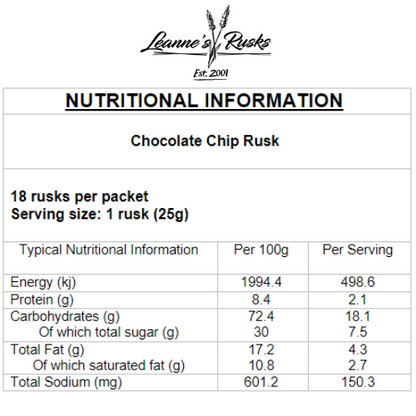 Chocolate Chip Rusks